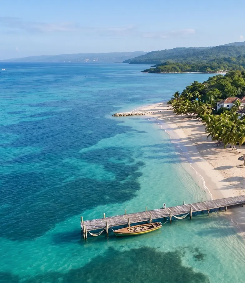 A tropical Jamaican landscape